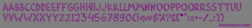 BarlowByThunderpandaVer02 Font – Purple Fonts on Gray Background