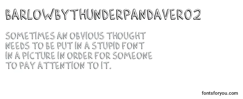 Review of the BarlowByThunderpandaVer02 Font