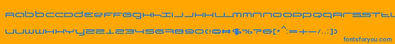 TiР№stoBySimРІnBarjaCaride Font – Blue Fonts on Orange Background