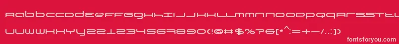 TiР№stoBySimРІnBarjaCaride-Schriftart – Rosa Schriften auf rotem Hintergrund
