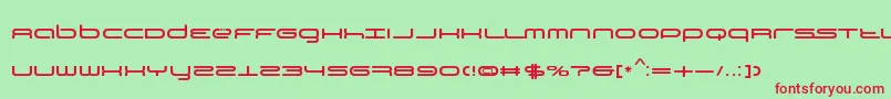 TiР№stoBySimРІnBarjaCaride Font – Red Fonts on Green Background