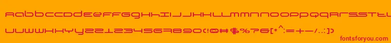 TiР№stoBySimРІnBarjaCaride Font – Red Fonts on Orange Background