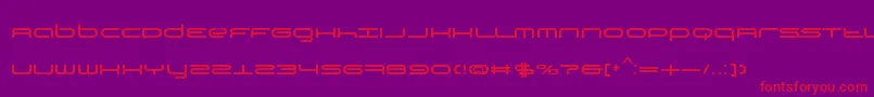 TiР№stoBySimРІnBarjaCaride Font – Red Fonts on Purple Background