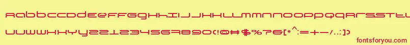 TiР№stoBySimРІnBarjaCaride Font – Red Fonts on Yellow Background