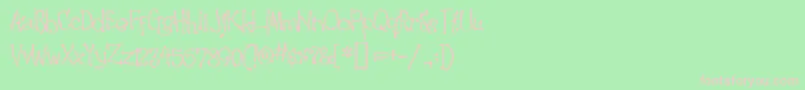 Wakingthewitch Font – Pink Fonts on Green Background