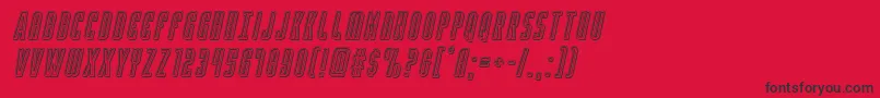 Yfilesengarveital Font – Black Fonts on Red Background