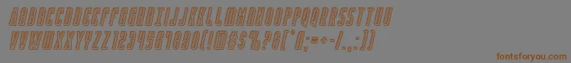 Yfilesengarveital Font – Brown Fonts on Gray Background