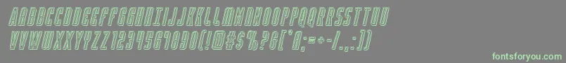 Yfilesengarveital Font – Green Fonts on Gray Background