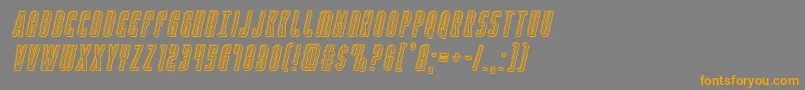 Шрифт Yfilesengarveital – оранжевые шрифты на сером фоне