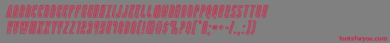 Шрифт Yfilesengarveital – красные шрифты на сером фоне