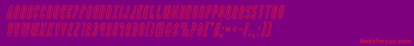 Yfilesengarveital Font – Red Fonts on Purple Background