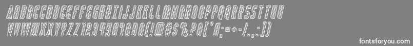 Yfilesengarveital Font – White Fonts on Gray Background