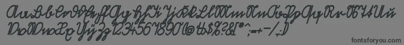 VolkredisFetteVerkehrsschift Font – Black Fonts on Gray Background