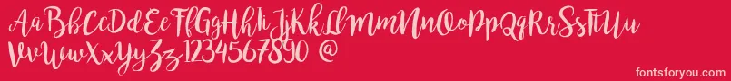 Bromello Font – Pink Fonts on Red Background