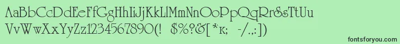 Universityroman Font – Black Fonts on Green Background