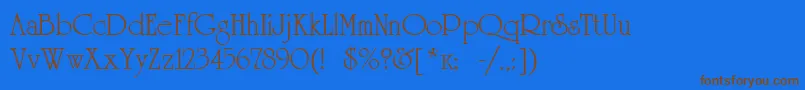 Universityroman Font – Brown Fonts on Blue Background