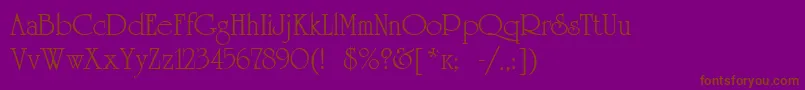Universityroman Font – Brown Fonts on Purple Background