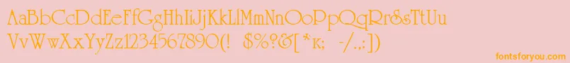Universityroman Font – Orange Fonts on Pink Background