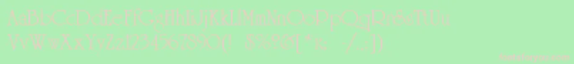 Universityroman Font – Pink Fonts on Green Background