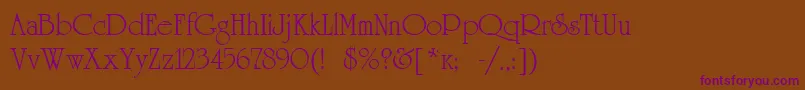 Universityroman Font – Purple Fonts on Brown Background