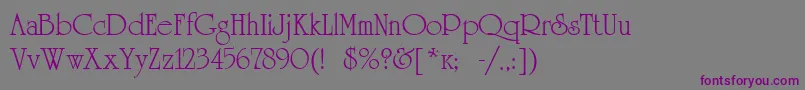 Universityroman Font – Purple Fonts on Gray Background