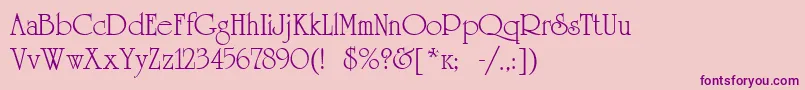 Universityroman Font – Purple Fonts on Pink Background