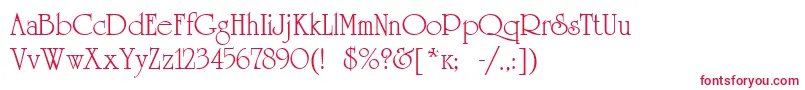 Universityroman Font – Red Fonts on White Background