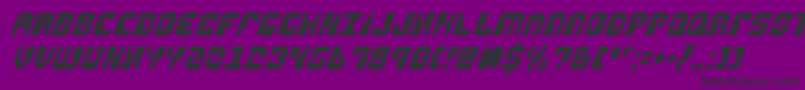 ReplicantCondensedItalic Font – Black Fonts on Purple Background