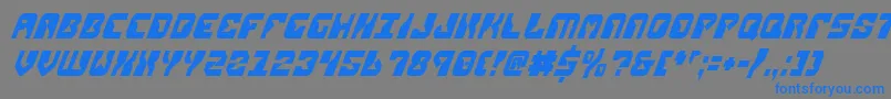 ReplicantCondensedItalic Font – Blue Fonts on Gray Background