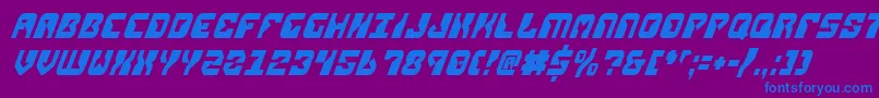 Police ReplicantCondensedItalic – polices bleues sur fond violet