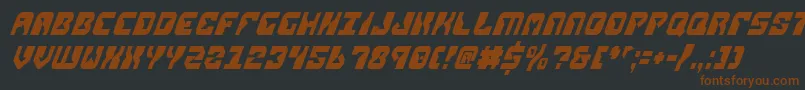Lisätietoja ReplicantCondensedItalic-fontista ReplicantCondensedItalic-fontti – ruskeat fontit mustalla taustalla