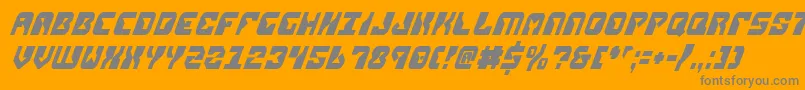 ReplicantCondensedItalic Font – Gray Fonts on Orange Background