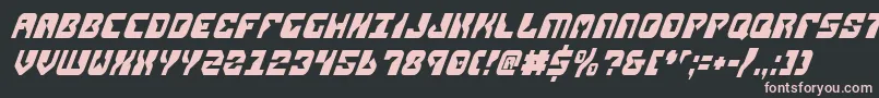 ReplicantCondensedItalic Font – Pink Fonts on Black Background