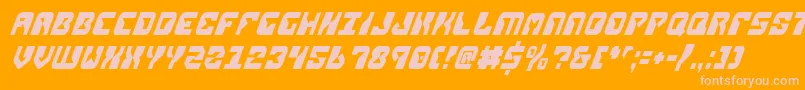 ReplicantCondensedItalic Font – Pink Fonts on Orange Background