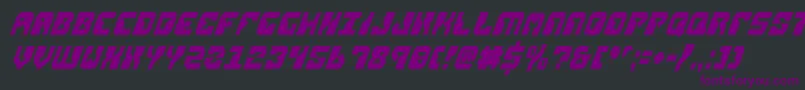 Шрифт ReplicantCondensedItalic – фиолетовые шрифты на чёрном фоне