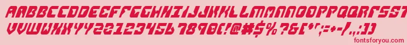 ReplicantCondensedItalic Font – Red Fonts on Pink Background