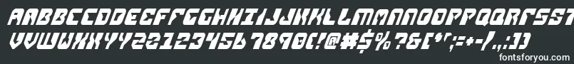 ReplicantCondensedItalic Font – White Fonts on Black Background