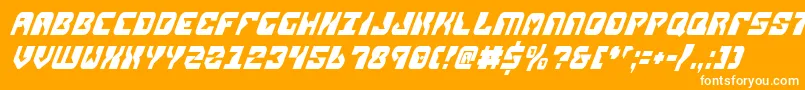 ReplicantCondensedItalic Font – White Fonts on Orange Background