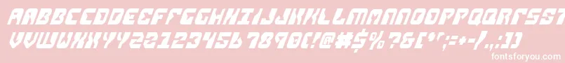 ReplicantCondensedItalic Font – White Fonts on Pink Background