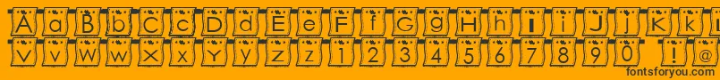 フォントWlFont – 黒い文字のオレンジの背景