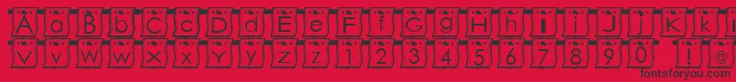 fuente WlFont – Fuentes Negras Sobre Fondo Rojo