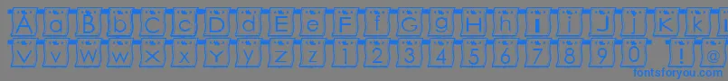 WlFont Font – Blue Fonts on Gray Background