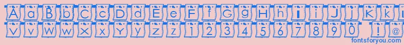 Fonte WlFont – fontes azuis em um fundo rosa