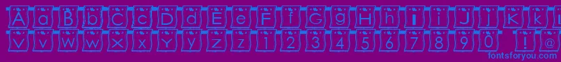 fuente WlFont – Fuentes Azules Sobre Fondo Morado