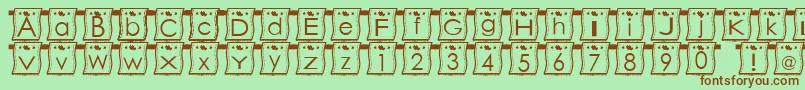WlFont Font – Brown Fonts on Green Background