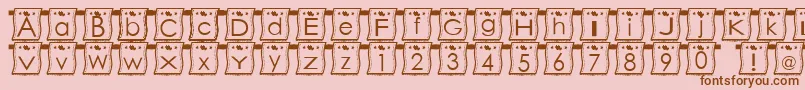 フォントWlFont – ピンクの背景に茶色のフォント