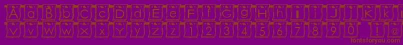 Шрифт WlFont – коричневые шрифты на фиолетовом фоне