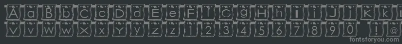 WlFont-fontti – harmaat kirjasimet mustalla taustalla