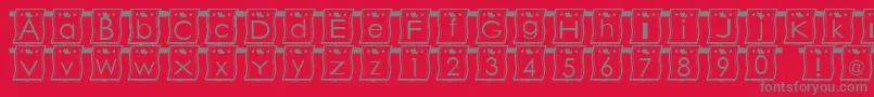 WlFont Font – Gray Fonts on Red Background