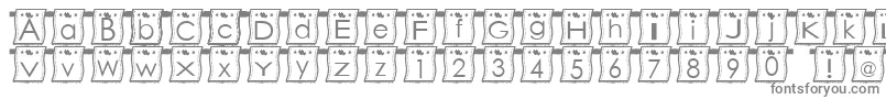 WlFont-fontti – harmaat kirjasimet valkoisella taustalla